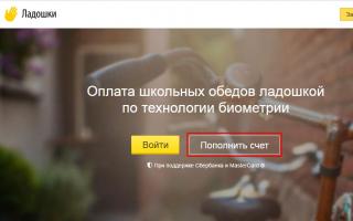 บริการ Ladoshka จาก Sberbank ตรวจสอบยอดบัตรอาหารโรงเรียน Ladoshka