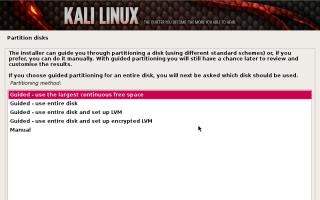 How to install Kali Linux as the main or second operating system Manual partitioning method