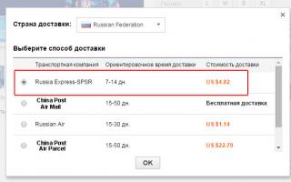 บริการจัดส่งทางไปรษณีย์ Russia Express SPSR - การติดตามตามหมายเลขติดตามคำสั่งซื้อและการจัดส่งจดหมายและพัสดุจากจีนจาก AliExpress ในภาษารัสเซีย: ความคิดเห็นของการจัดส่ง